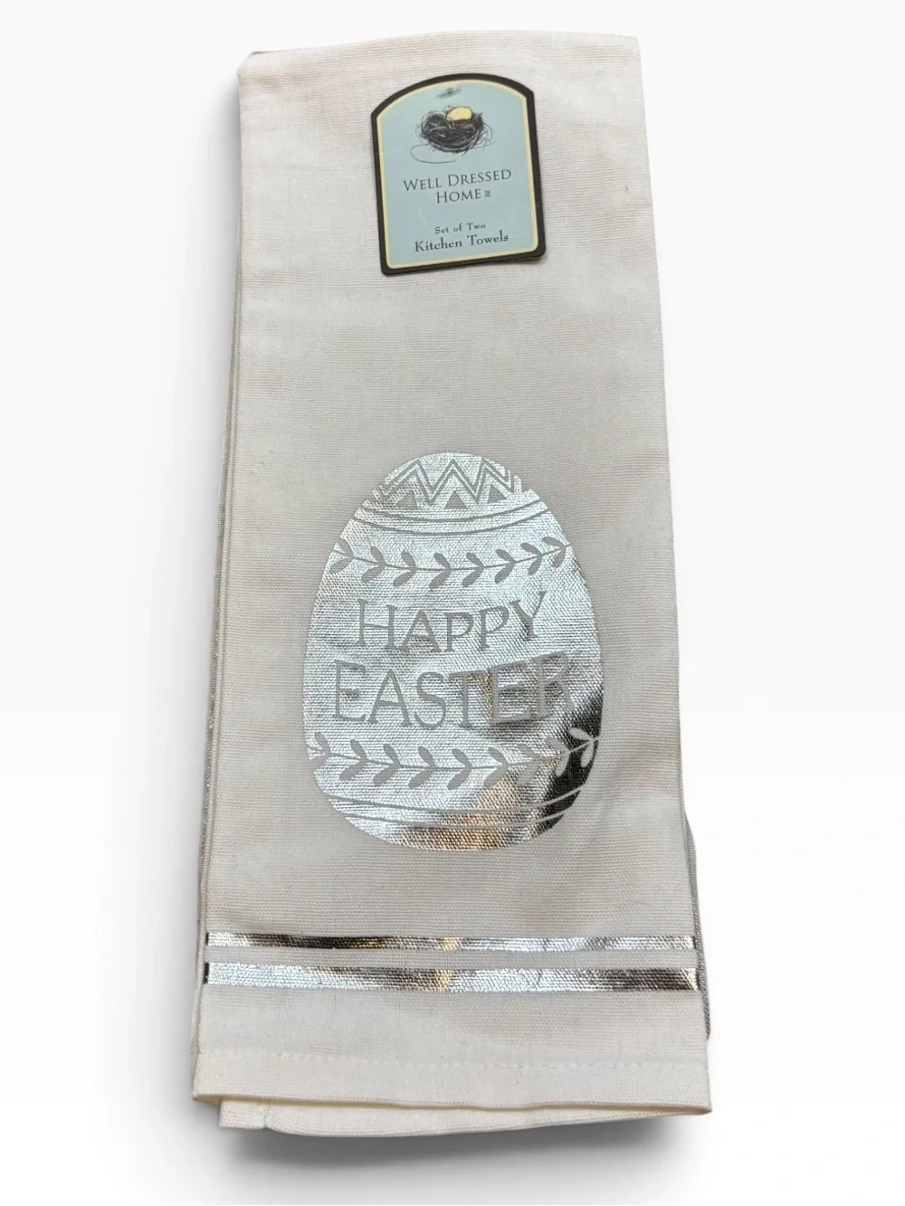 Brand new with Tags Well Dressed Home Brand Easter Themed Kitchen Towels - 2